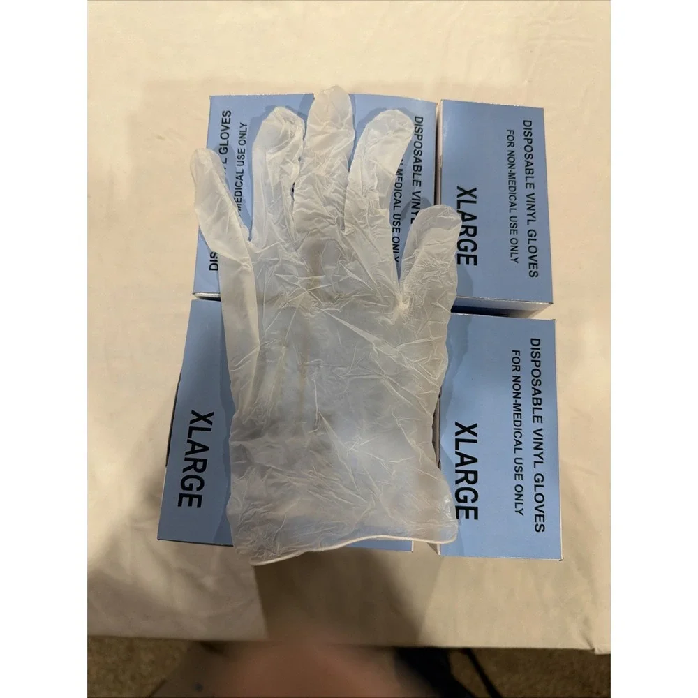 500 X-Large Disposable Vinyl Gloves.‎ Latex Free. None Sterile